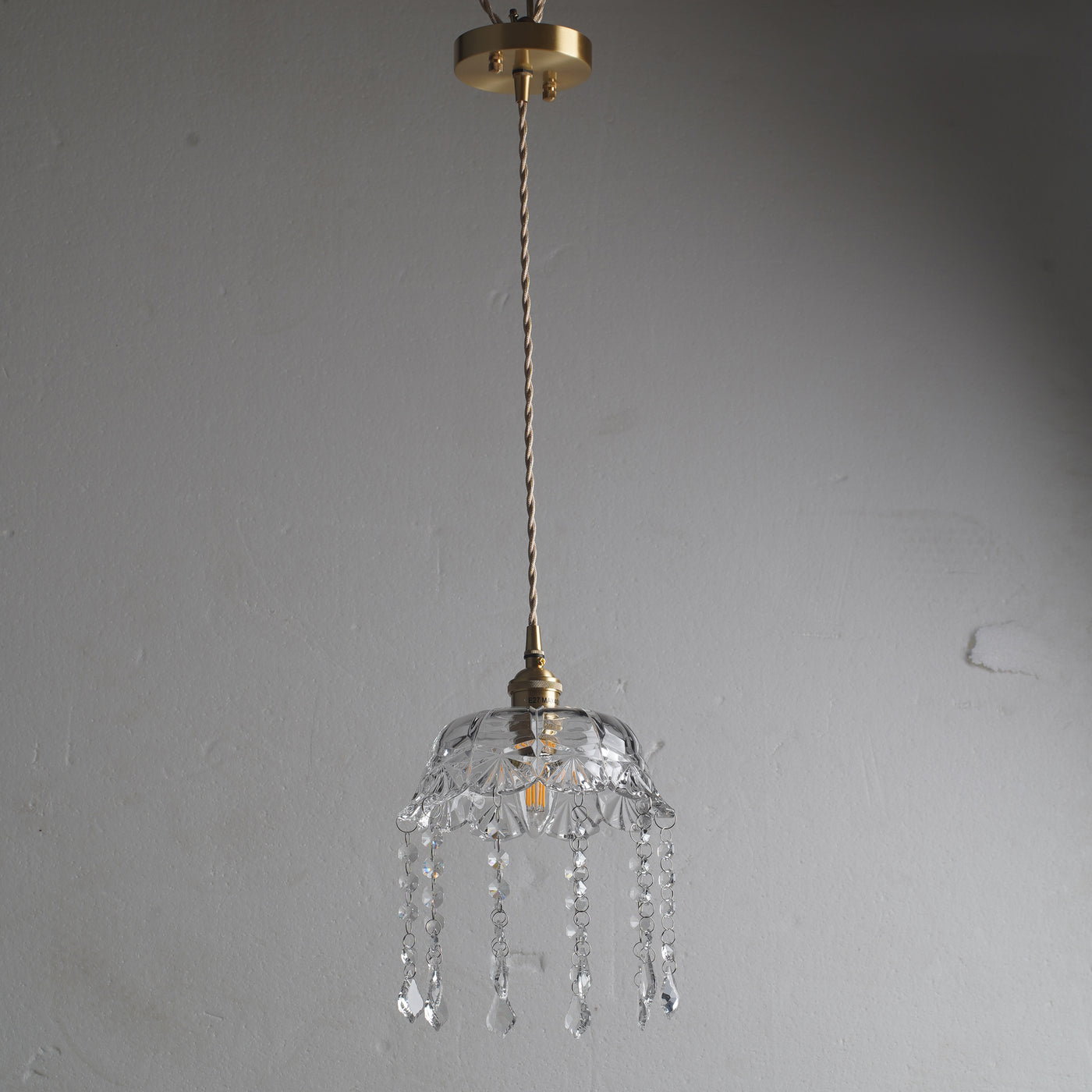 Modern Crystal Tassel Pendant Ring Crystal Chandelier