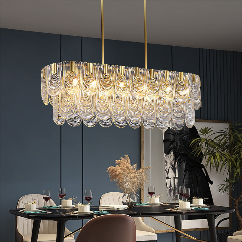 Transparent Glass Chandelier For Dinning room