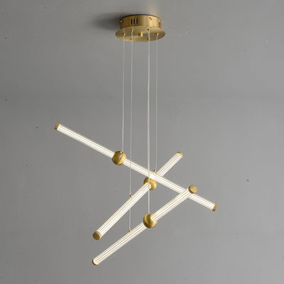 Linear long chandelier