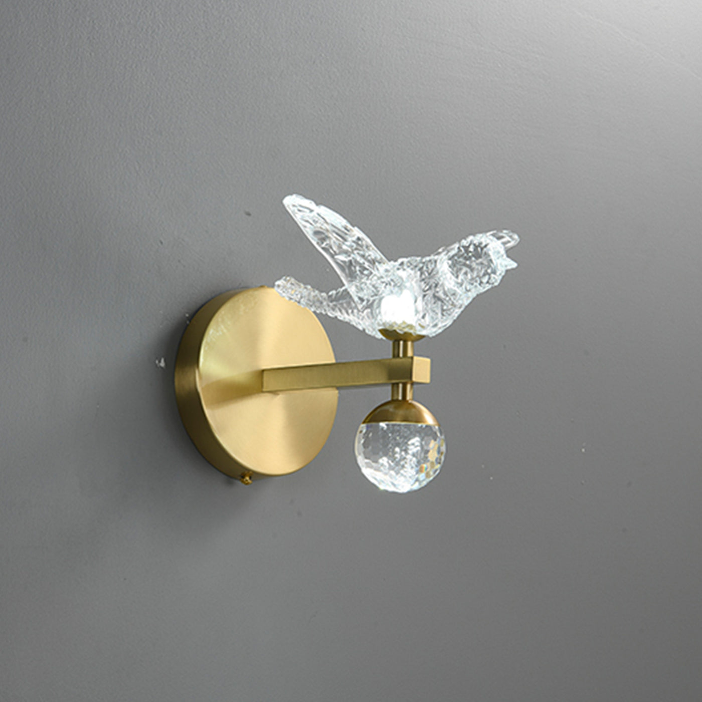 Creative all copper bird wall sconce