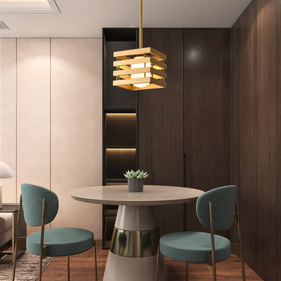 Modern brass pendant light