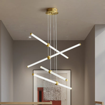 Linear long chandelier
