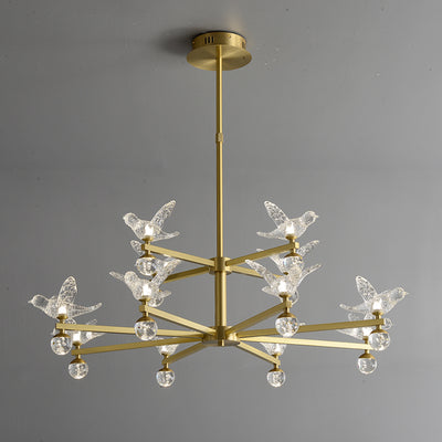 Multi birds chandelier