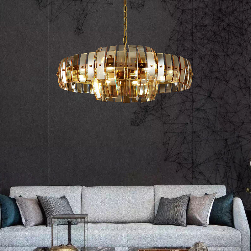 Amber glass chandelier