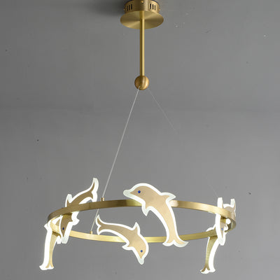 Mordern style Round dolphin chandelier