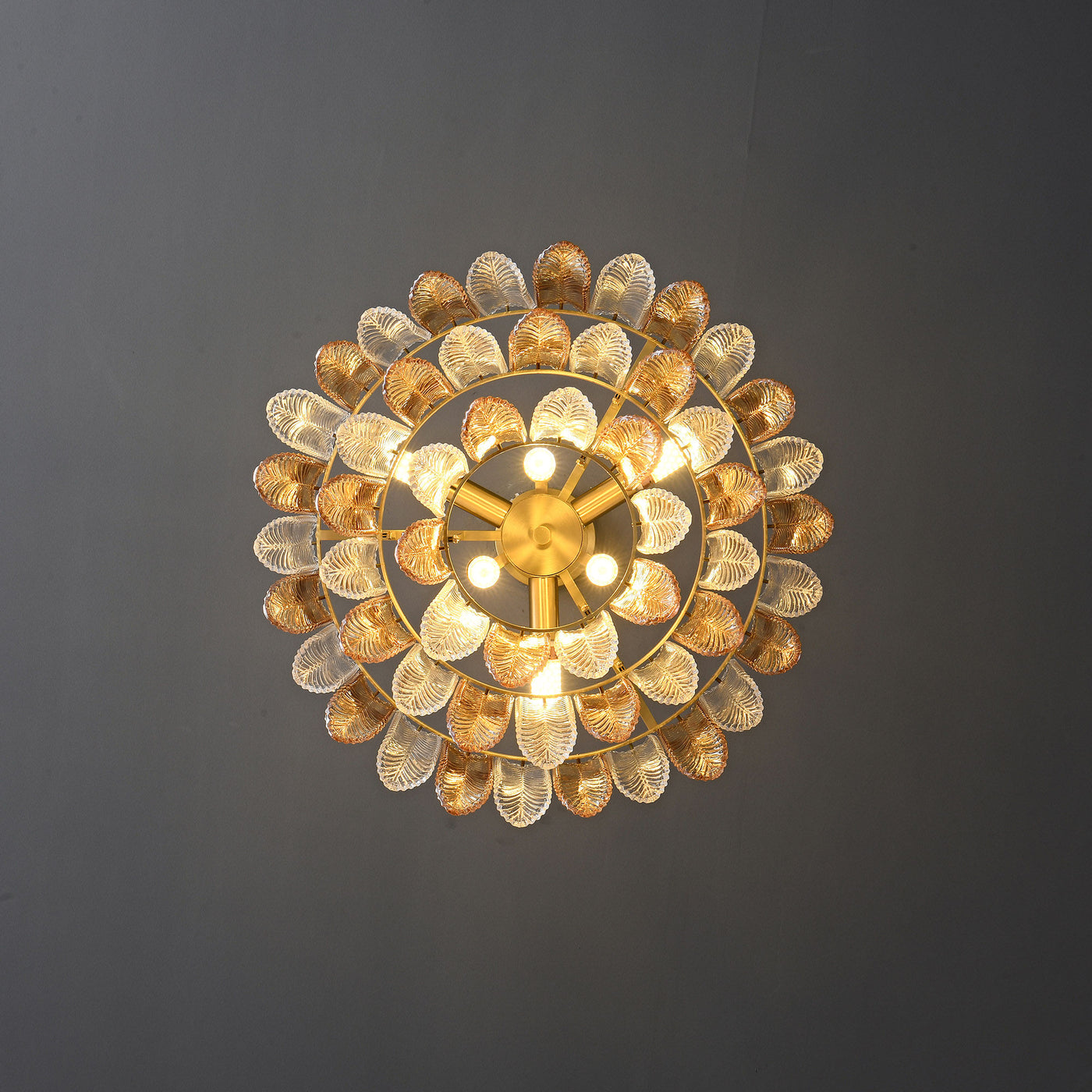 Fireworks bloom round chandelier