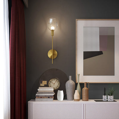 Modern transparent wall sconce