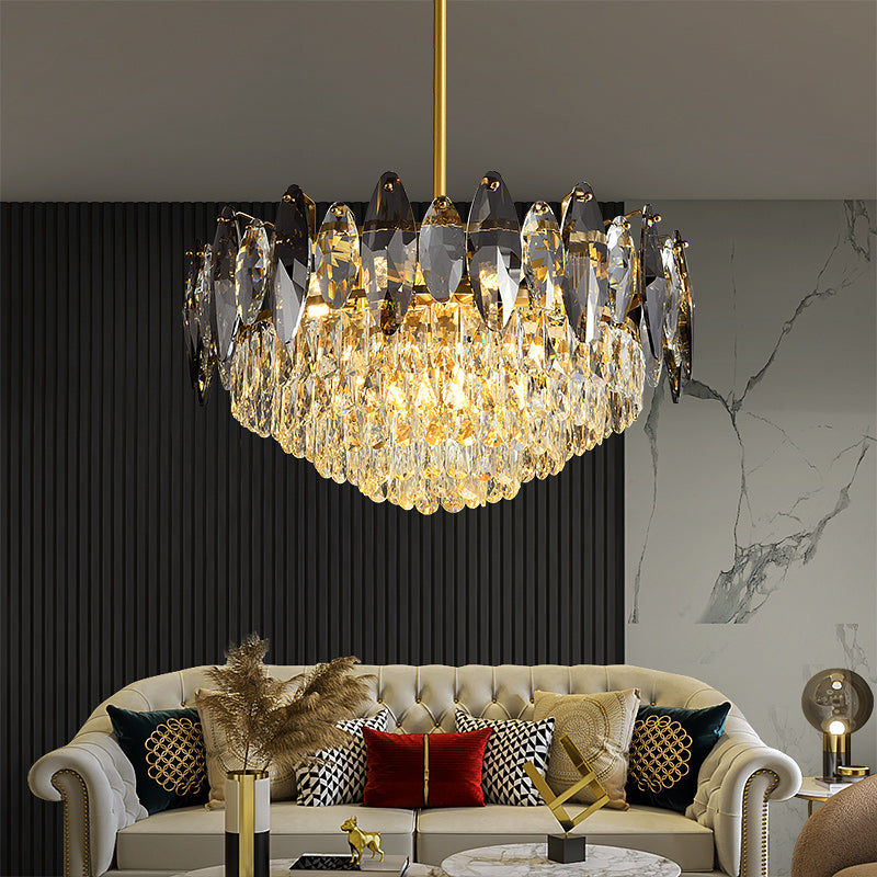 Industrial Conical style crystal chandelier