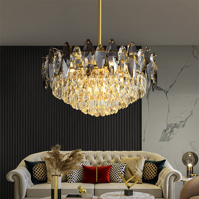 Industrial Conical style crystal chandelier