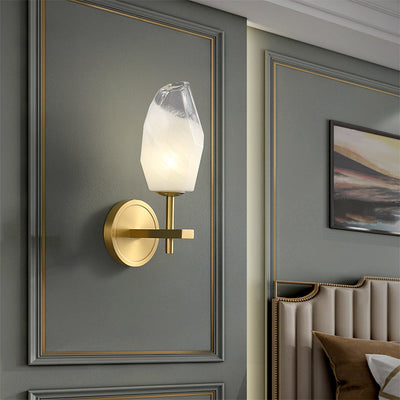 Lily glass Wall Sconce