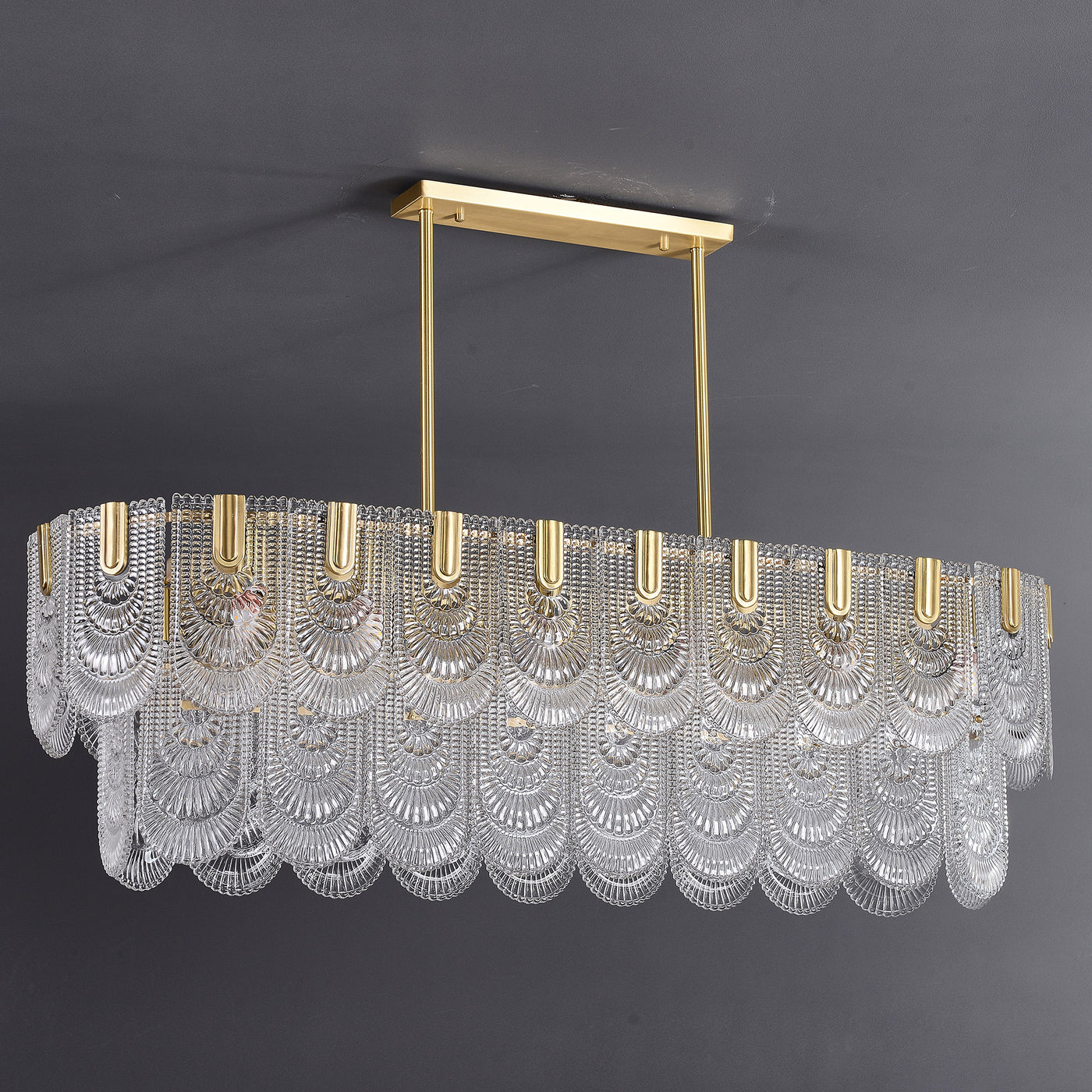 Transparent Glass Chandelier For Dinning room