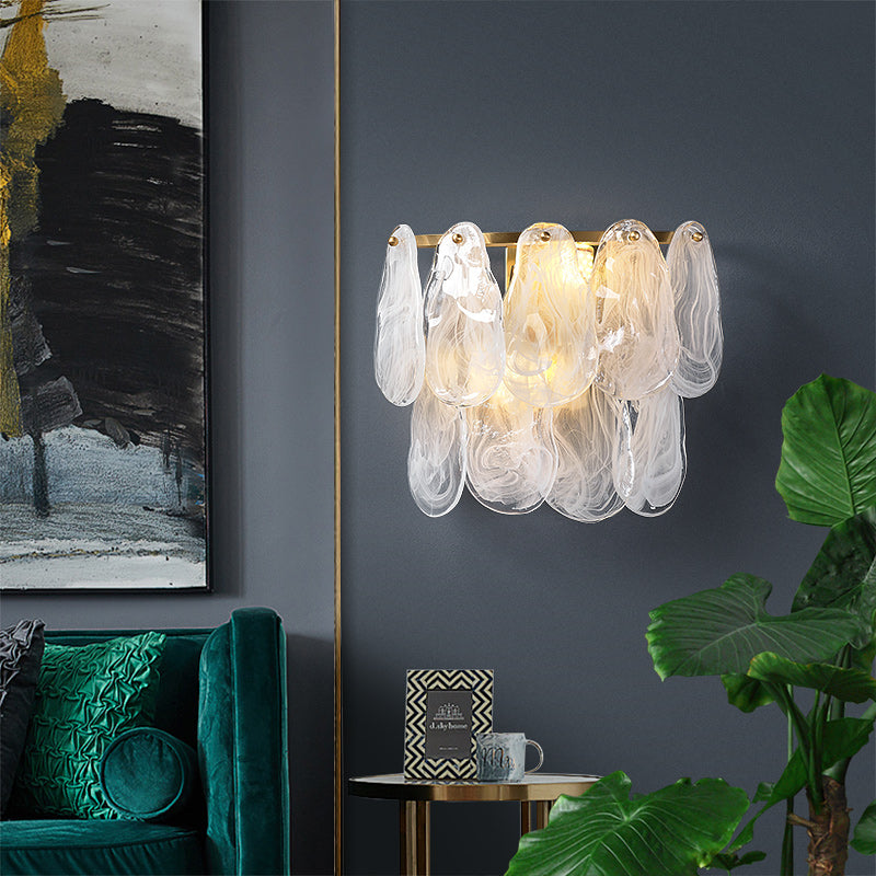 White Amber Wall Sconce