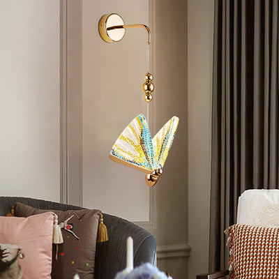 Colorful butterfly Wall Sconce