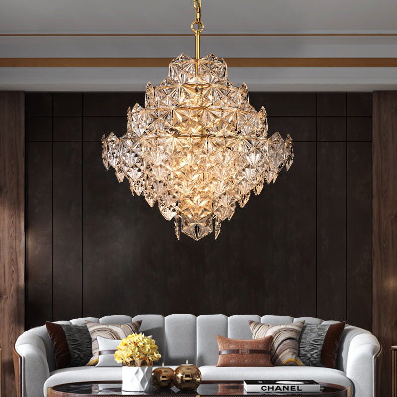 Diamond Mordern style Round crystal glass chandelier D25"