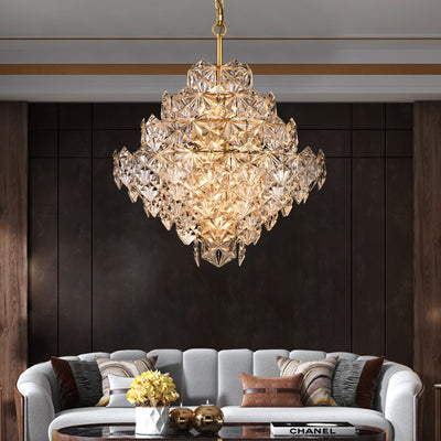 Diamond Mordern style Round crystal glass chandelier D25"