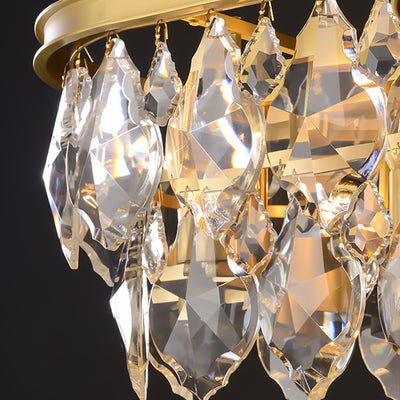 Luxury and full copper Crystal Fragment Line Chandelier