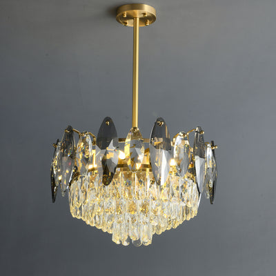 Industrial Conical style crystal chandelier
