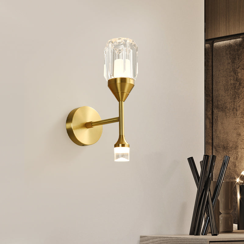 All copper double head wall sconce