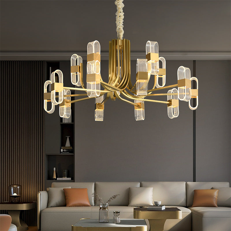 Gold Line Double Layer Mordern style Chandelier