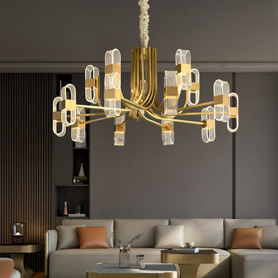 Gold Line Double Layer Mordern style Chandelier