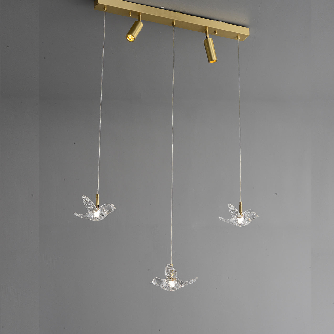 Creative bird rectangle chandelier