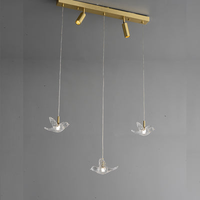 Creative bird rectangle chandelier