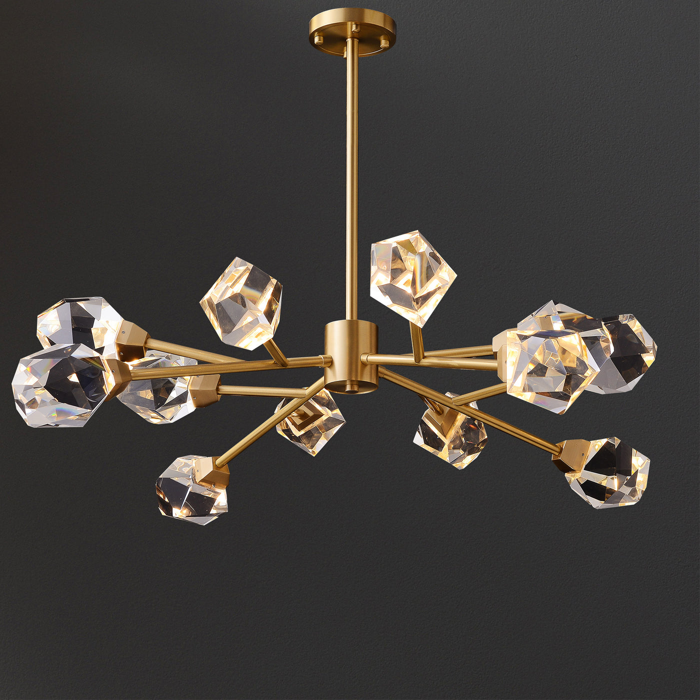 Polygonal Multi-Headed Chandelier