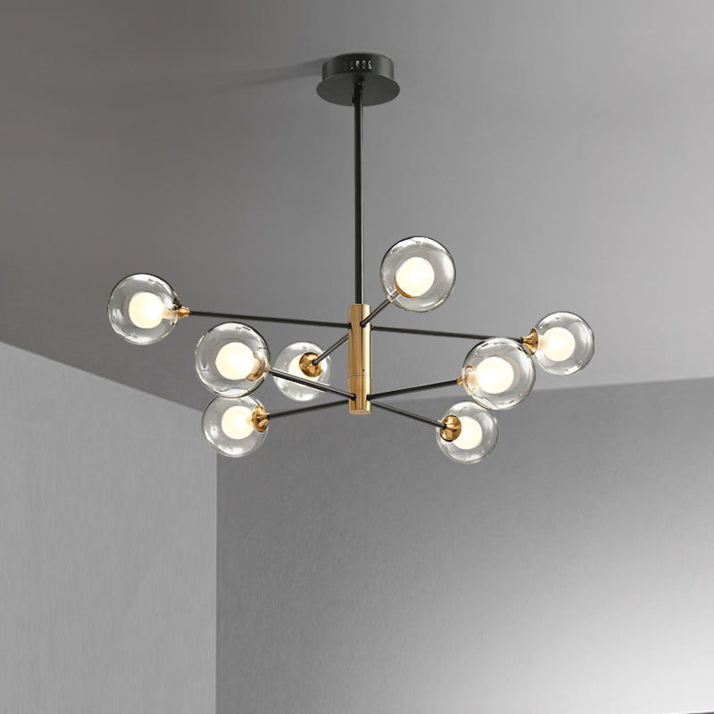 Black and gold modern chandelier