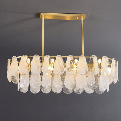 Mordern style White Amber Rectangle Chandelier