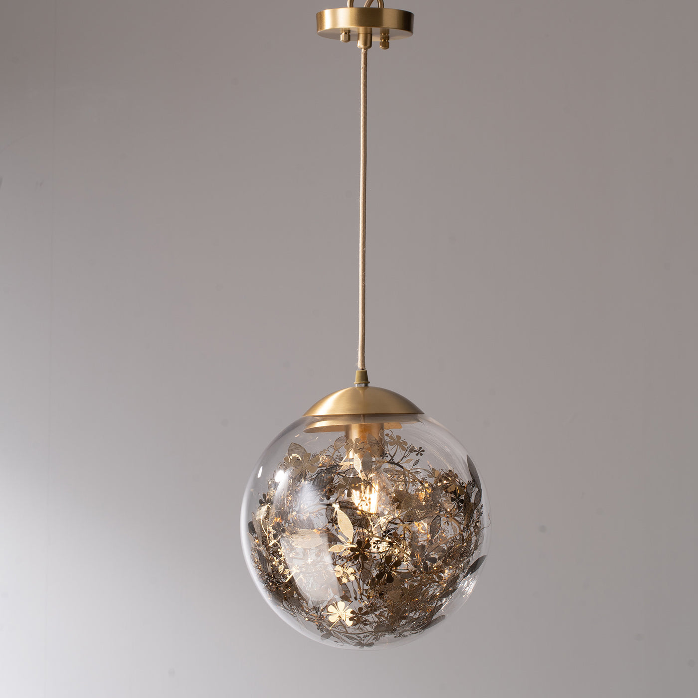 Transparent Ball Gold Chandelier