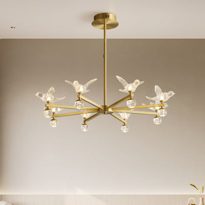 Multi birds chandelier