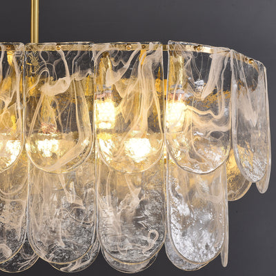 Rectangle Transparent Glass Chandelier