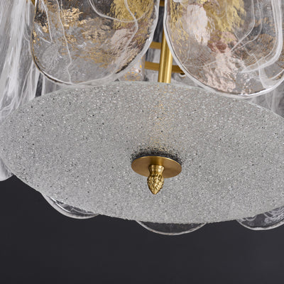 Transparent Glass Three-tier Chandelier