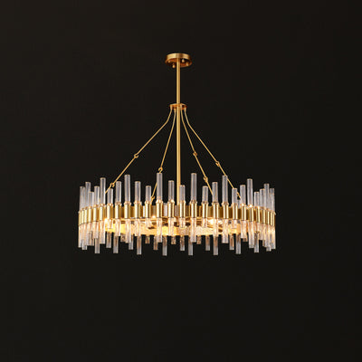 Brass Glass Chandelier Lighting
