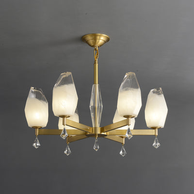 6 Lights Lily glass chandelier
