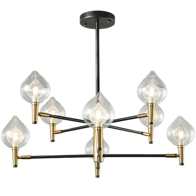 Black and gold modern chandelier
