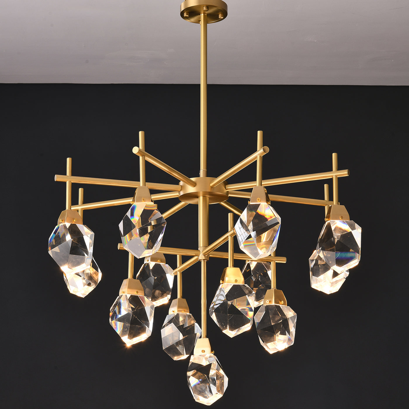 Clear Crystal Diamond Chandelier
