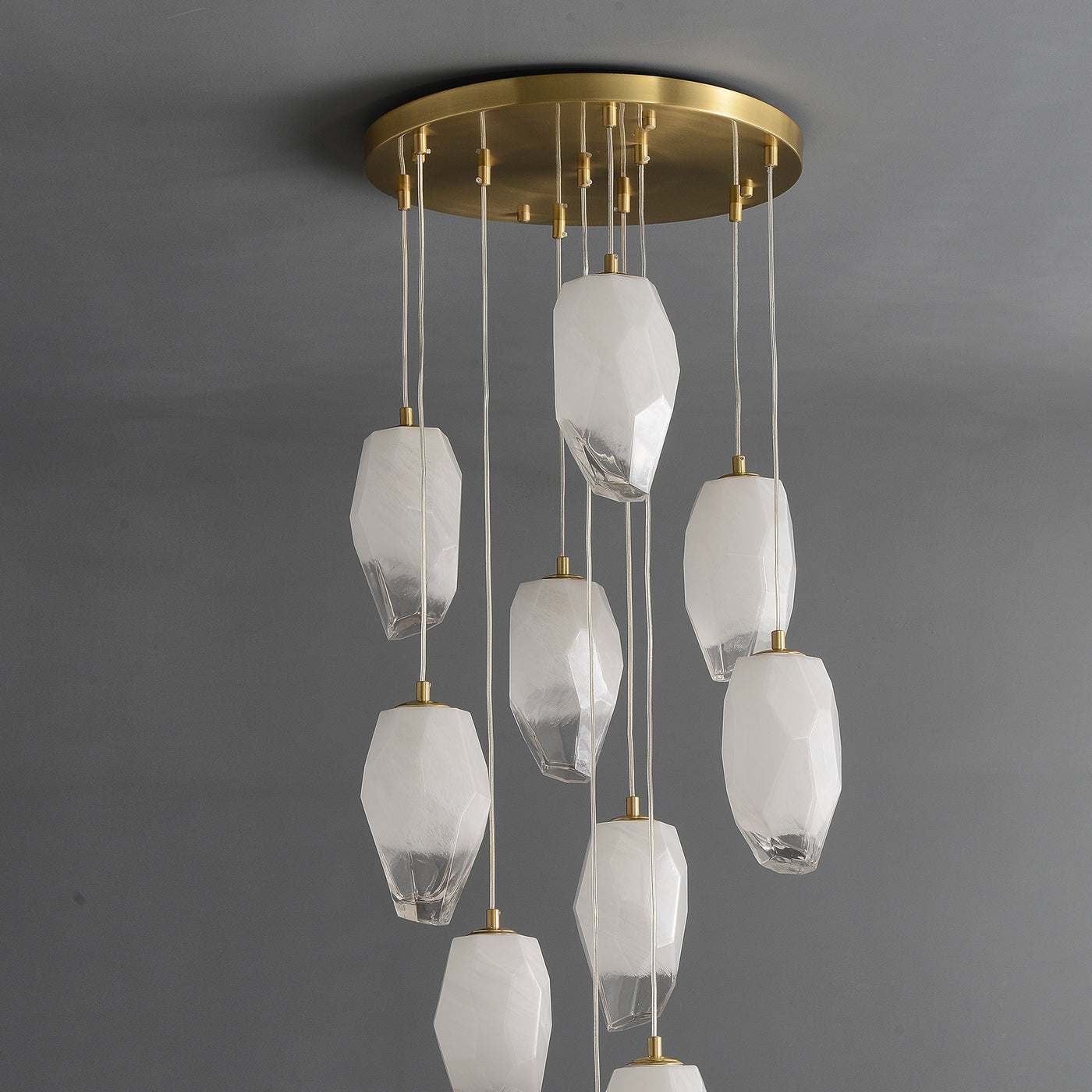 10 Lights Lily glass chandelier