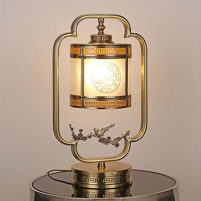 High-end style glass all-copper lamp