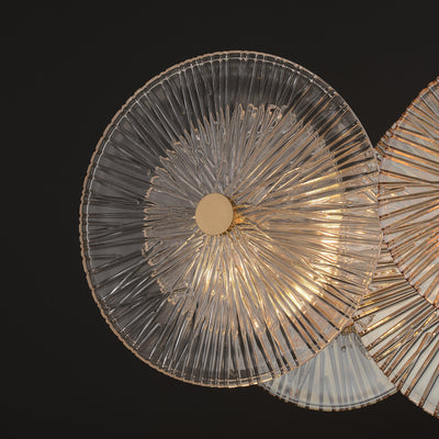 Rectangle Transparent Wheel Glass Chandelier