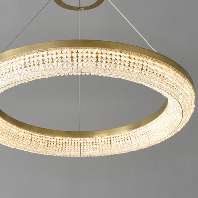 D18'' Crystal Ring Chandelier