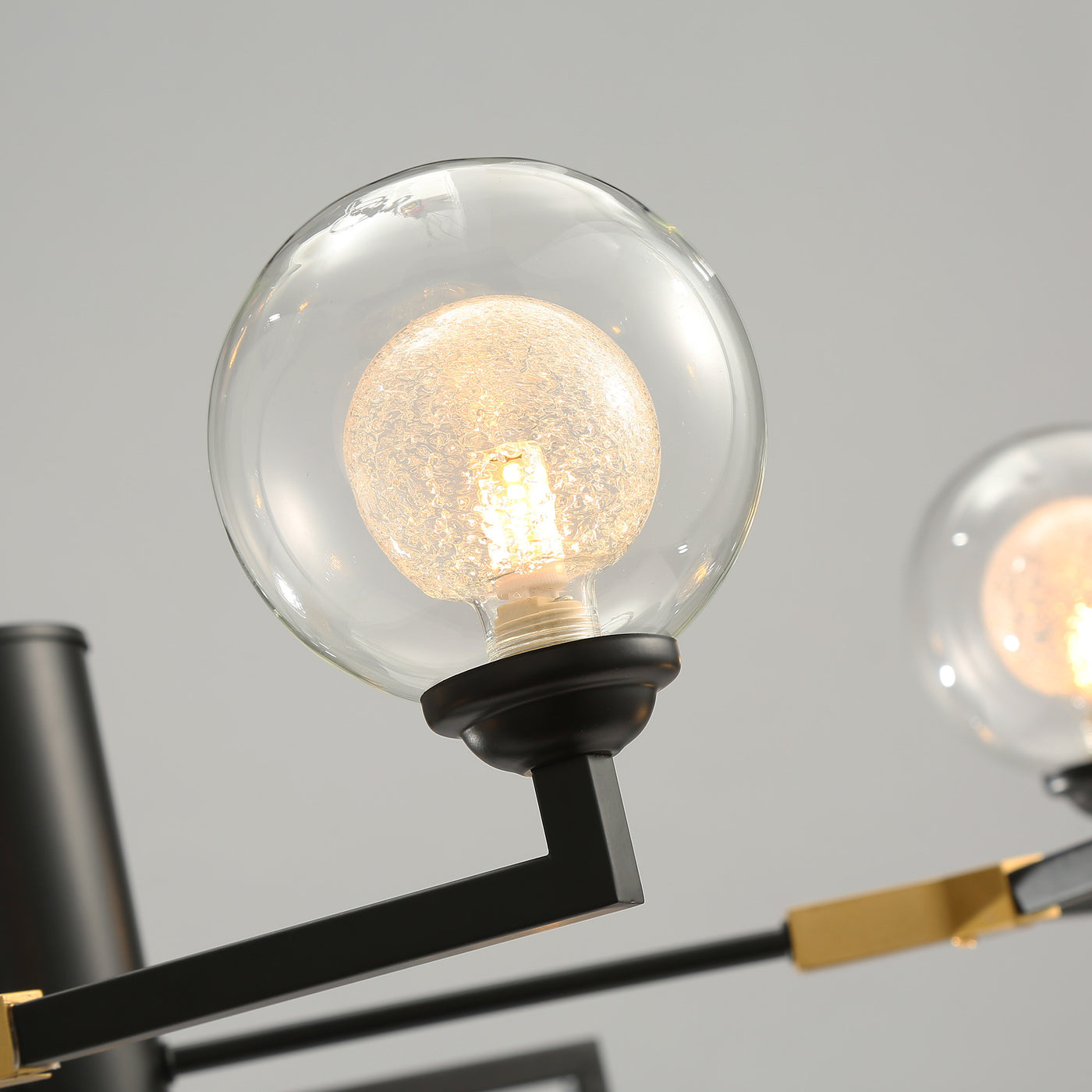 Black and gold modern chandelier