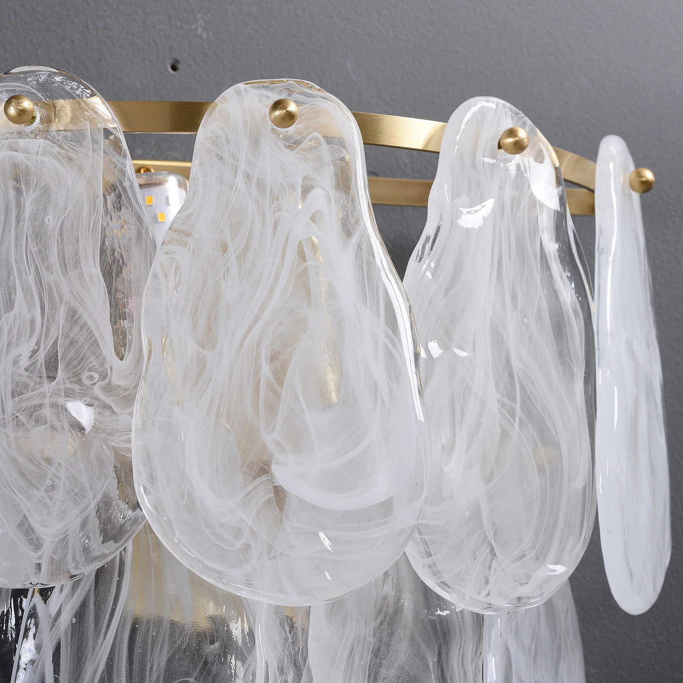 White Amber Wall Sconce