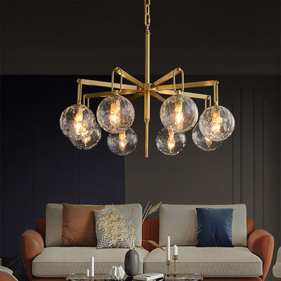 8-Lights Glass Ball Chandelier