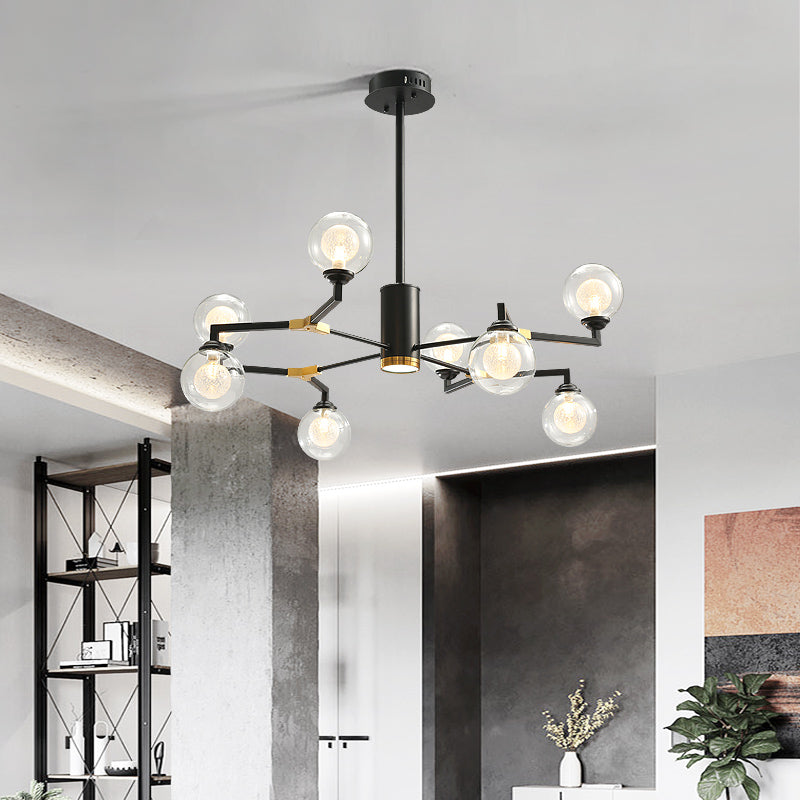 Black and gold modern chandelier