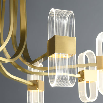 Gold Line Double Layer Mordern style Chandelier