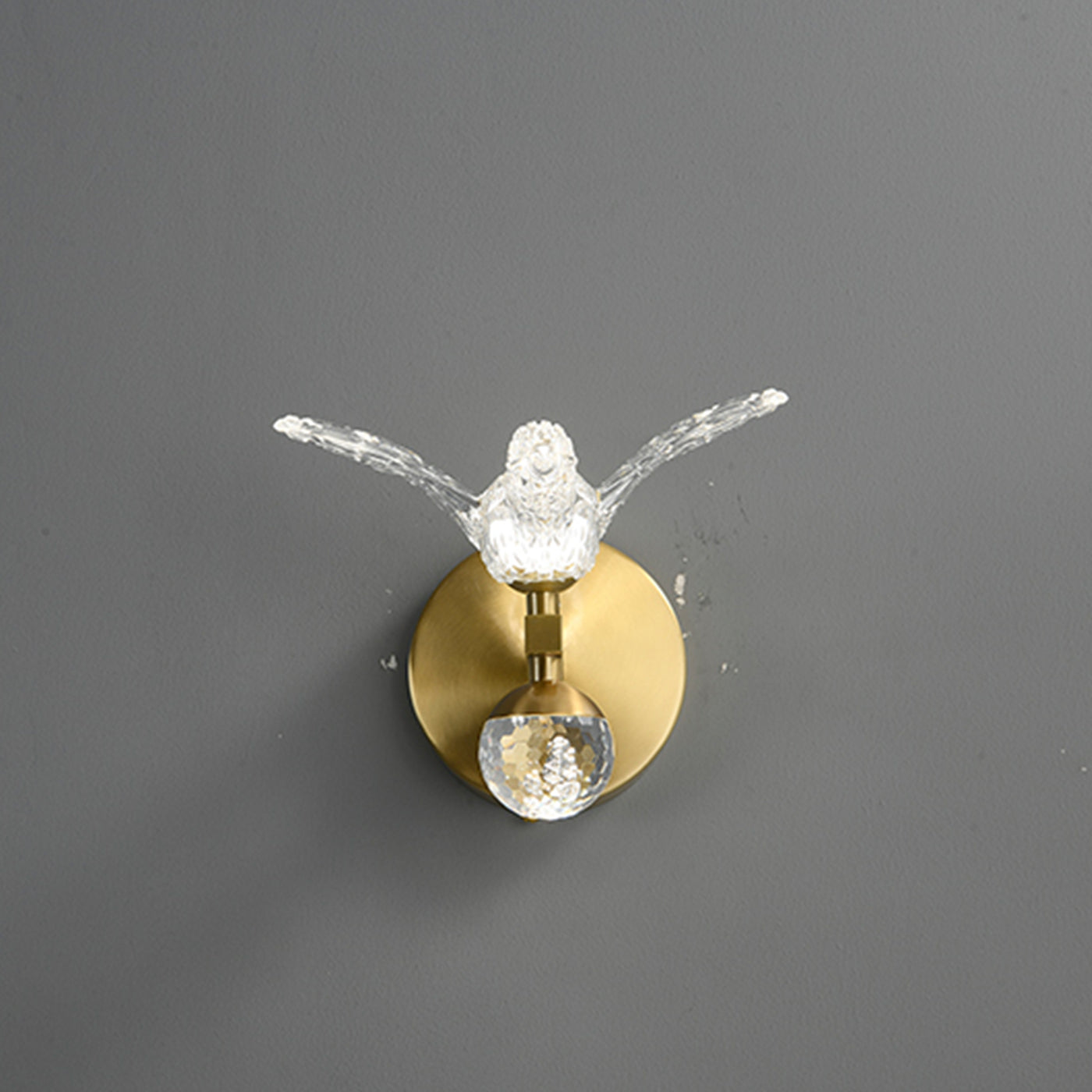 Creative all copper bird wall sconce