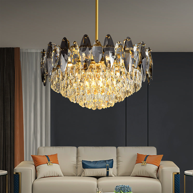 Industrial Conical style crystal chandelier