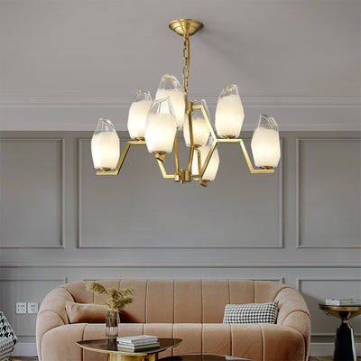 8 Lights Lily glass chandelier