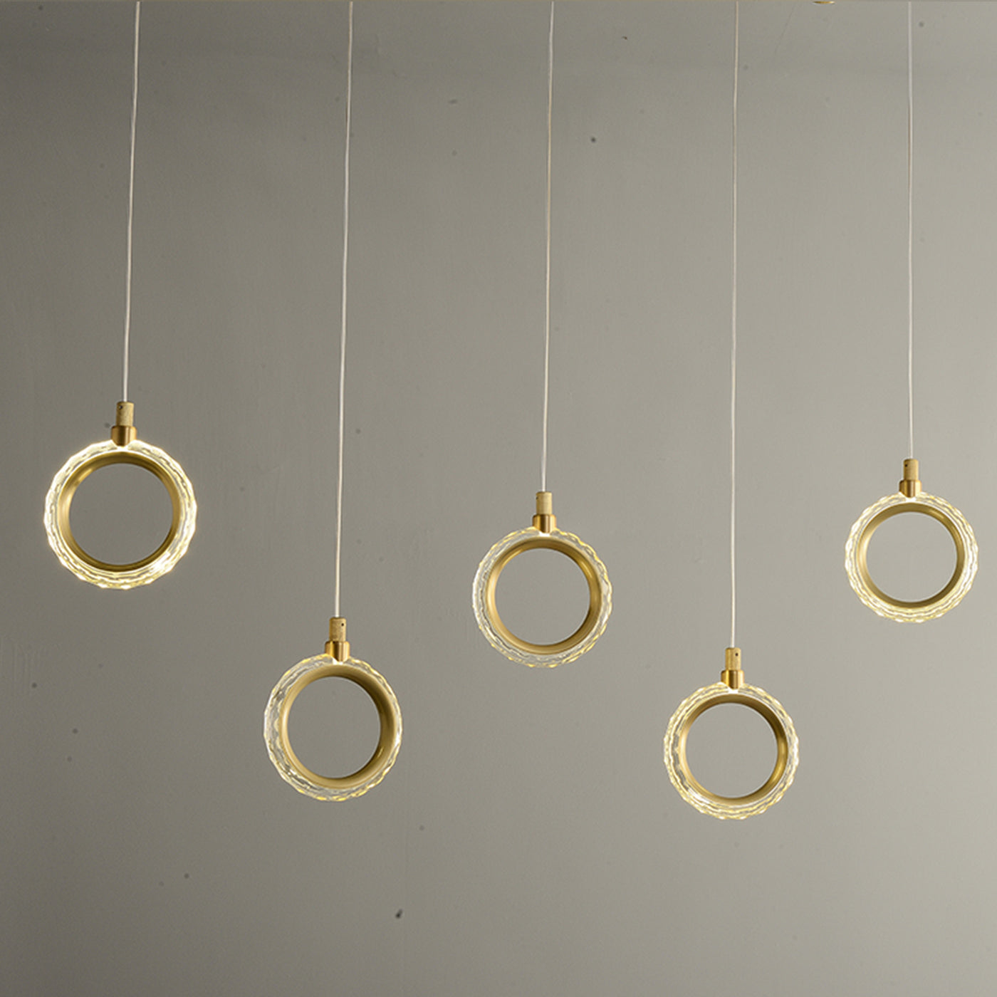 Creative rectangle ring chandelier
